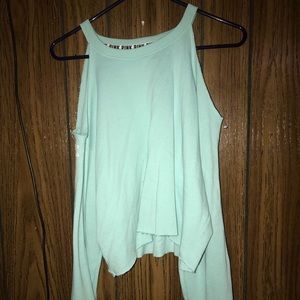 PINK open shoulder Sweater